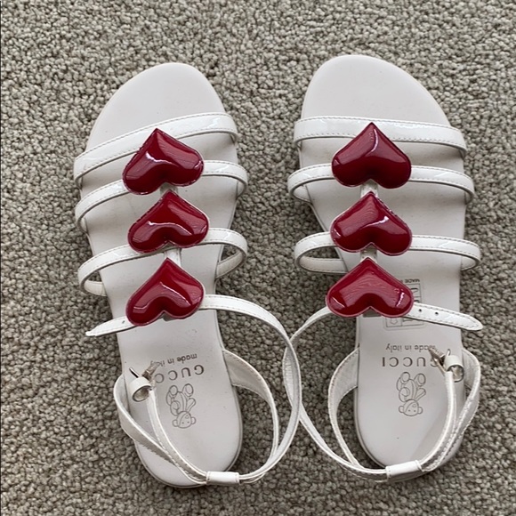Authentic Girls Gucci Sandals in White